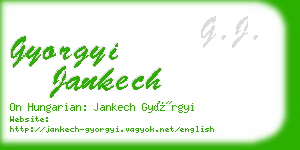 gyorgyi jankech business card